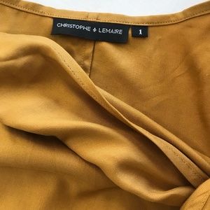 Cristophe & Lemaire wrap tie gold skirt